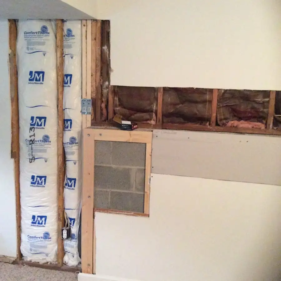 Wall insulation replacement during Contents Cleaning & Restoration in Atlanta